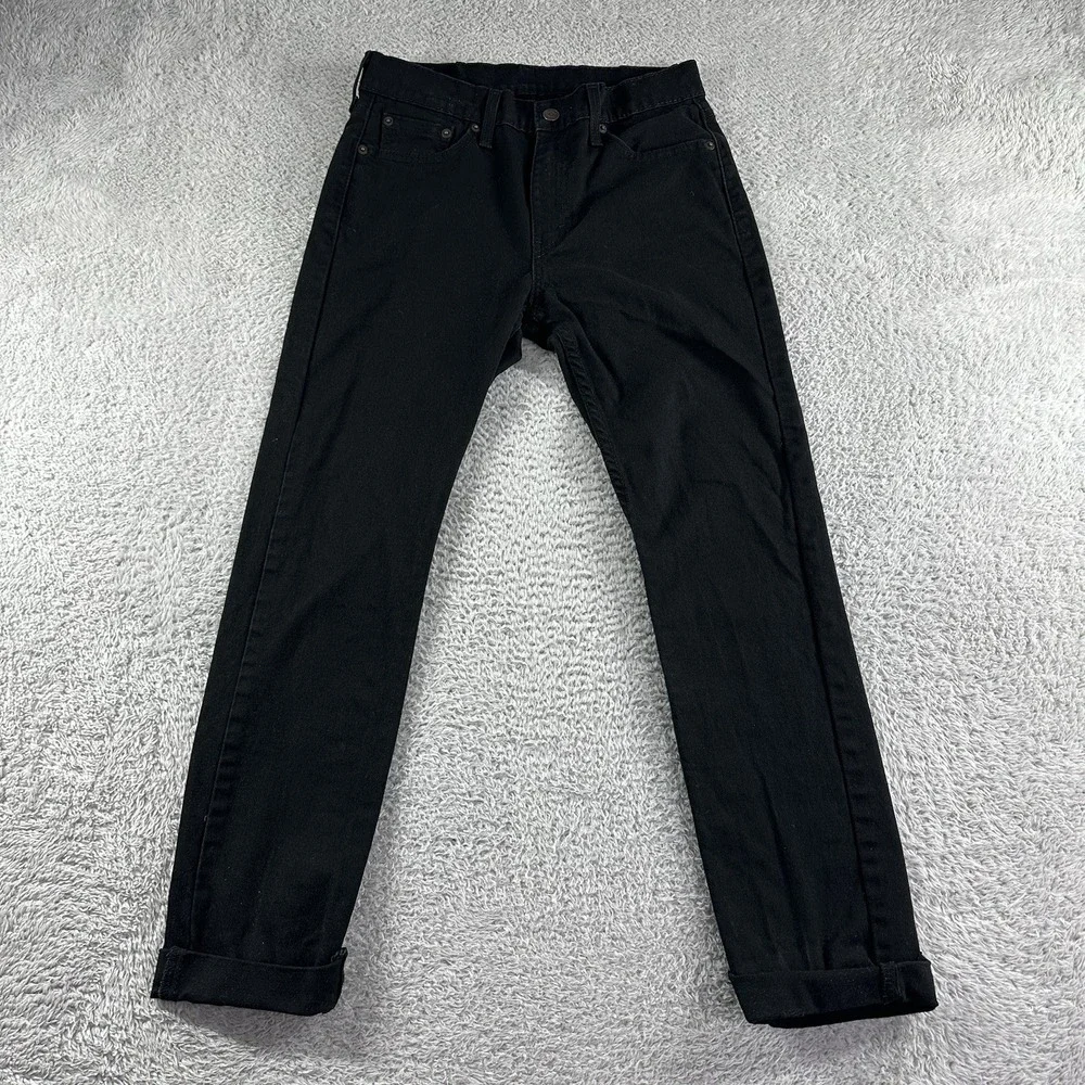 Levi's 510 Jeans Mens‎ 29x32 (29x25) Black Stretch Skinny Straight Grunge Emo